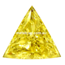 Trillion Triangle  Cut Yellow  Faceted   4mm